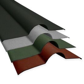RoofTrade Corrugated Bitumen Roof Sheet Ridge Tile - 1000mm x 450mm x 2.2mm
