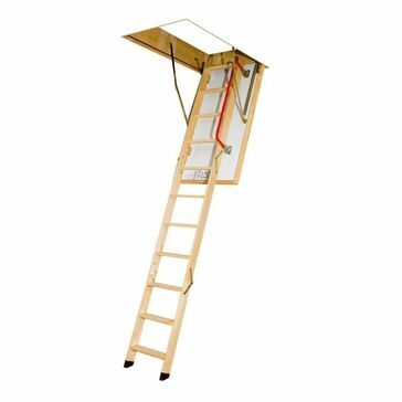 Fakro LTK Energy Folding Wooden Loft Ladder & Hatch - 280cm