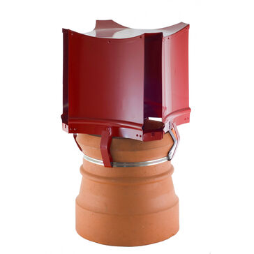 Brewer Aerodyne Anti-Downdraught Chimney Cowl With Strap Fixing (Fits Pots 6" - 9.5")