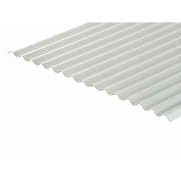 Cladco 13/3 Corrugated Profile 0.7mm Metal Roof Sheet - White (PVC Plastisol Coated)