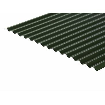 Cladco 13/3 Corrugated Profile 0.5mm Metal Roof Sheet - Juniper Green (PVC Plastisol Coated)