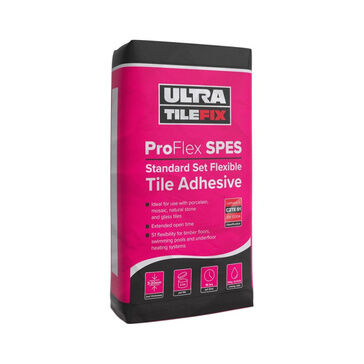 UltraTile Fix Proflex SP+ES Flexible Extended Set Tile Adhesive - 20kg (Grey/White)