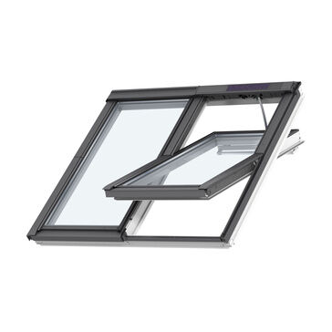 VELUX GGLS FFK06 2070 2-in-1 Centre Pivot Roof Window Double Glazed - 127cm x 118cm