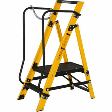 Werner Megastep Fibreglass Ladder with Handrail