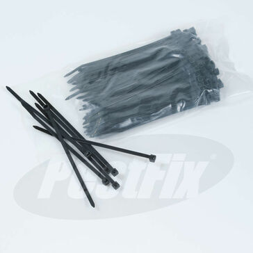 Black Standard Nylon Netting Corner Ties - 160mm x 4.8mm (Pack of 100)