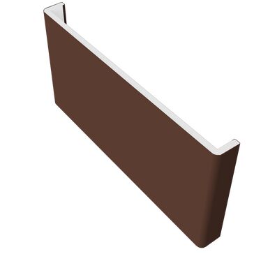 Freefoam Double Ended Plain 10mm Fascia Board - Leather Brown (2.5m)