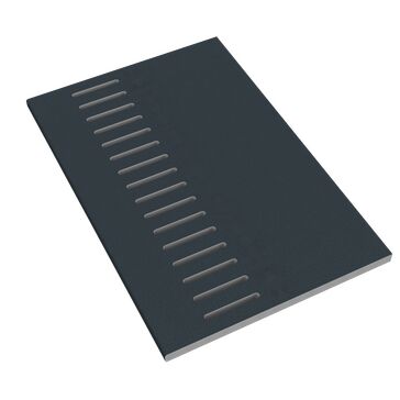Freefoam 10mm Solid Soffit Vented General Purpose Board - Woodgrain Anthracite Grey (2500mm x 605mm)