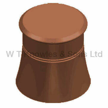 Cannon Head Buff Chimney Pot (600mm) - Blanked Off