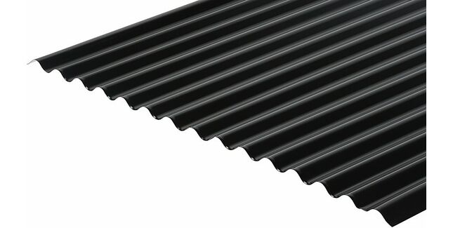 Cladco 13/3 Corrugated Profile 0.7mm Metal Roof Sheet - Black (Polyester Paint Coated)