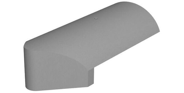 Marley Concrete Third Round Stop End Hip Tile